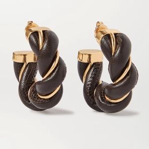 Bottega Veneta Leather Twist Earrings